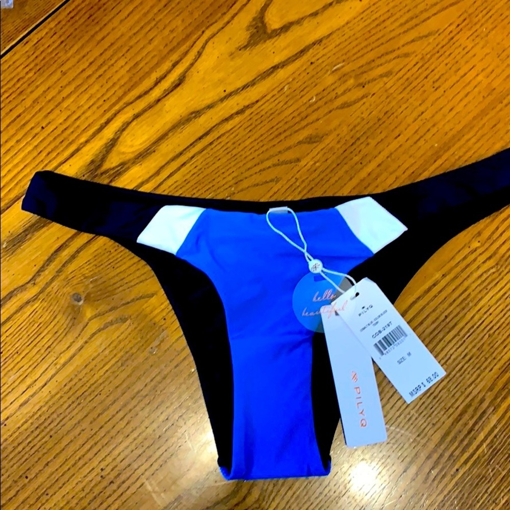 NWT PILYQ Cobalt Blue Bikini Bottom Size‎ Medium